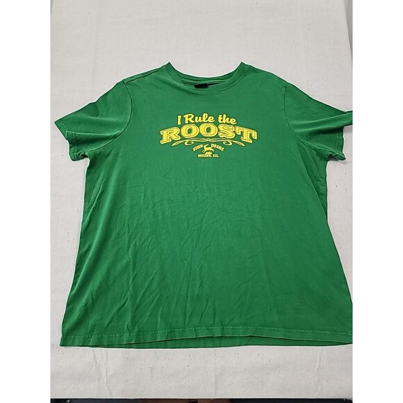 John Deere Green T-Shirt Womans Size 2X Moline ILL "I Rule The Roost" - Picture 1 of 7